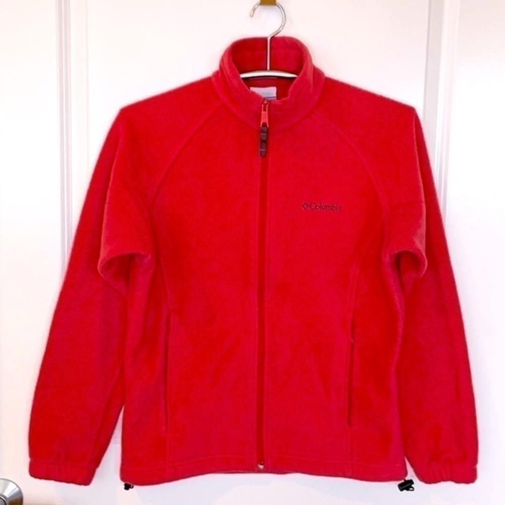 COLUMBIA | Women’s Pink Colored COLUMBIA Full Zip Collared Sweatshirt Size S